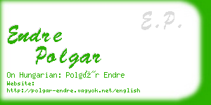 endre polgar business card